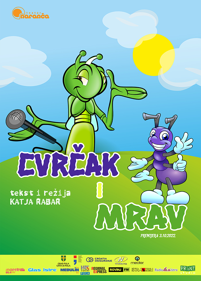 Premijere dječje predstave ‘Cvrčak i mrav’ u Teatru Naranča
