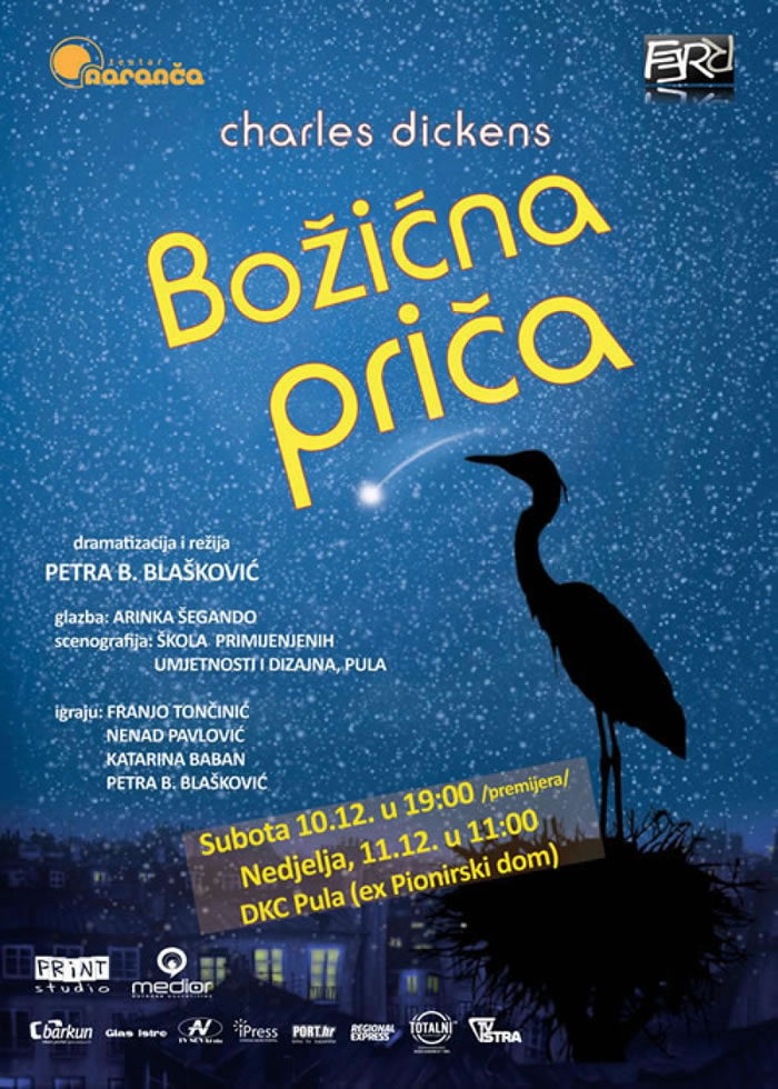 Plakat za predstavu Božićna priča