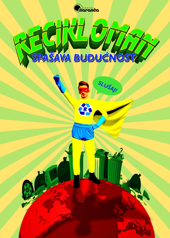 Plakat za predstavu Recikloman spašava budućnost