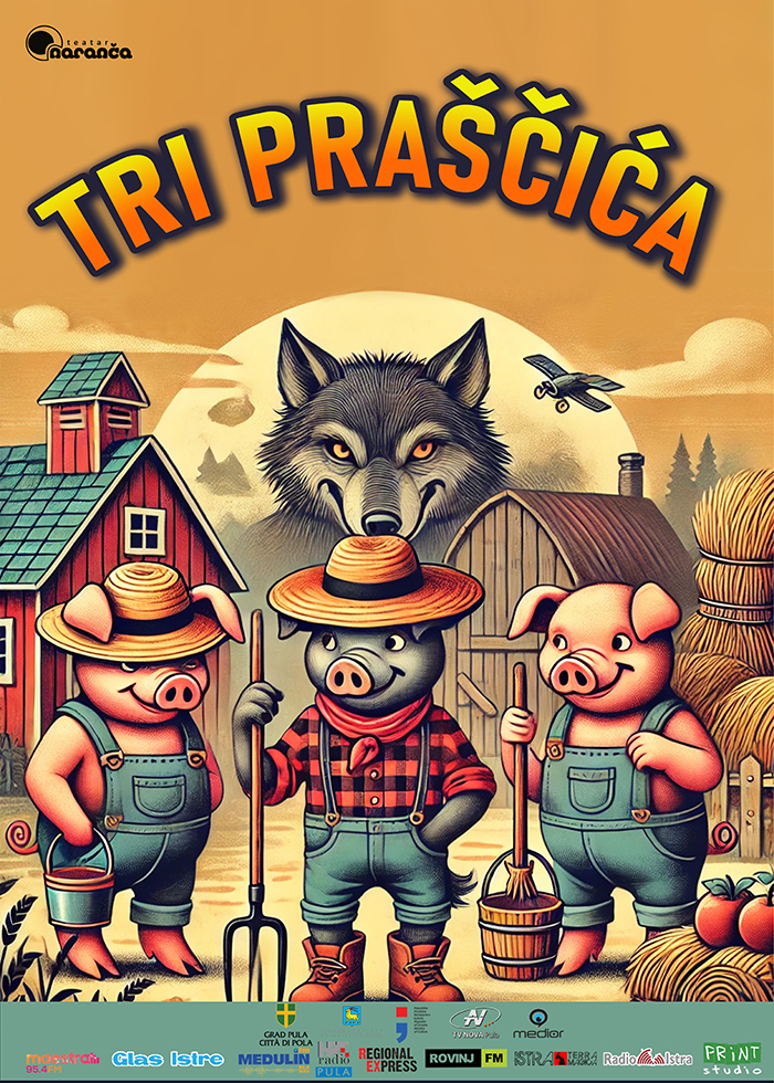 Plakat za predstavu Tri praščića